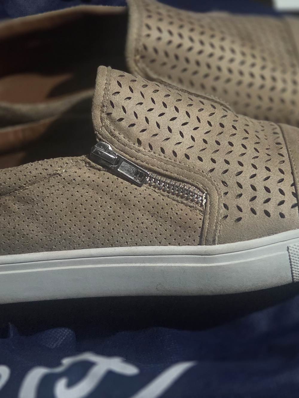 Women's Casual Slip-On Perforated Sneaker - Taupe